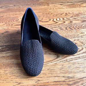 Rothy's Black Honeycomb Texture Loafers